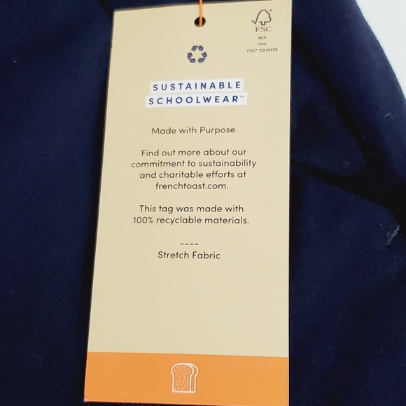 French Toast Girls Stretch Contrast Elastic Waist Pull-on Skinny Fit Pant - Picture 6 of 11